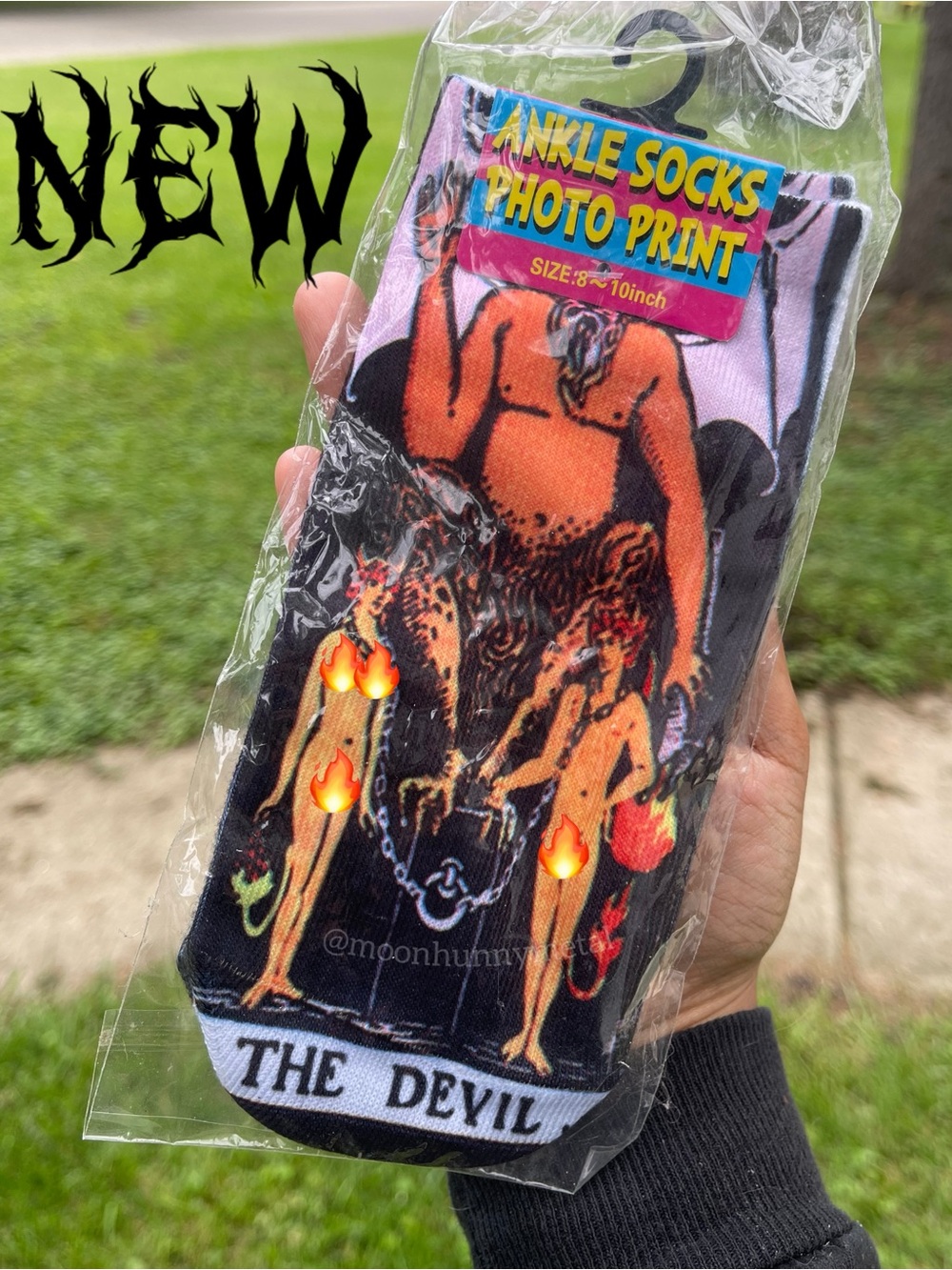 Bundle item The Devil Tarot Card Crew Socks Photo Print Ankle Socks Halloween